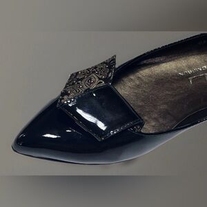 AGL Attilio Giusti Leombruni Flats Black Patent Leather Dress Shoe 38 (7.5) $425